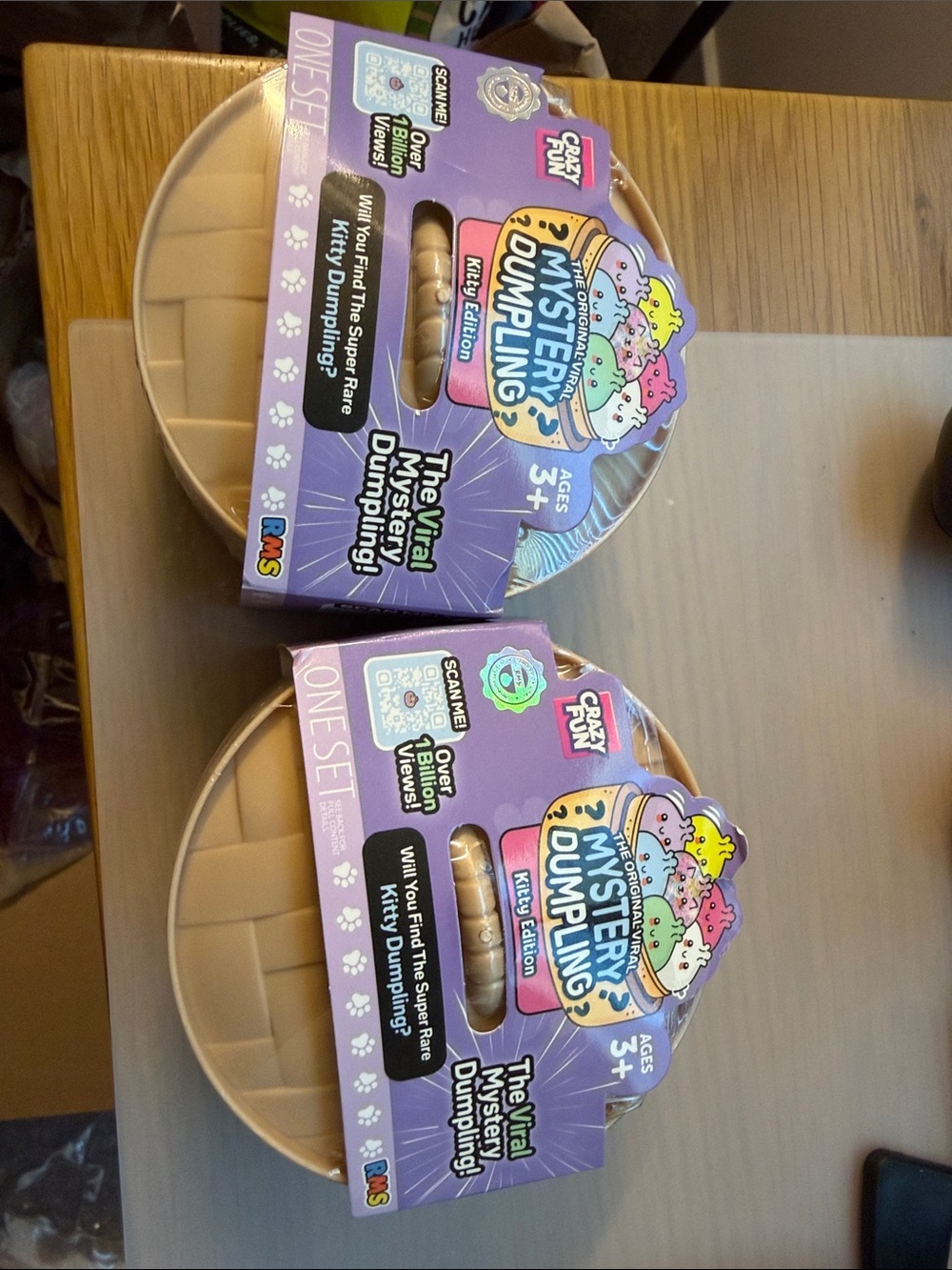 ULTRA RARE Crazy Fun Mystery Dumpling Kitty Edition Mystery Toy Ages 3+ (2 Pack)